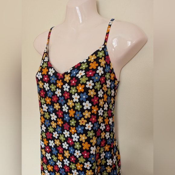 Reformation Black Floral Midi Dress 0 - Picture 5 of 8